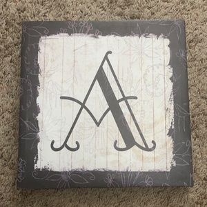 Letter A Canvas Decor